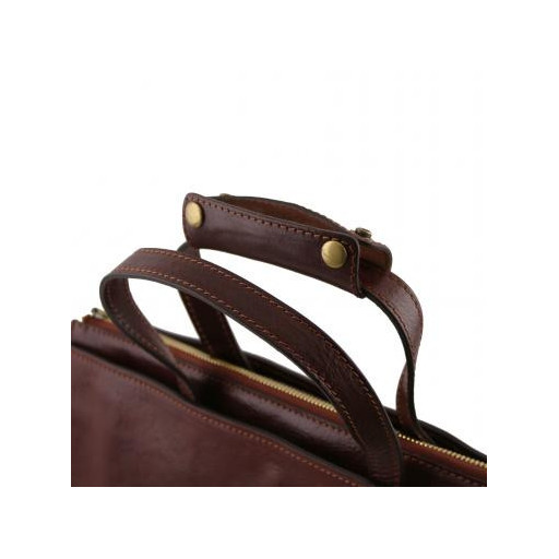 Palermo Leather briefcase 3 compartments for women