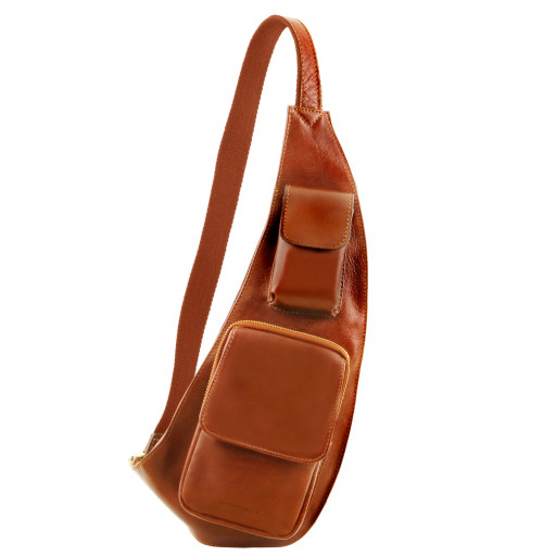 Leather crossover bag