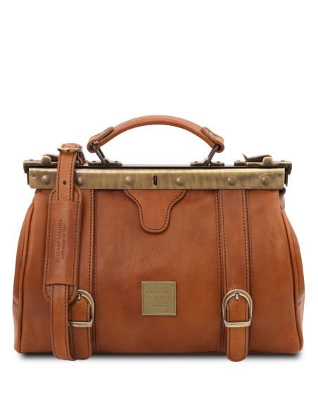 Monalisa Doctor gladstone leather bag with front straps