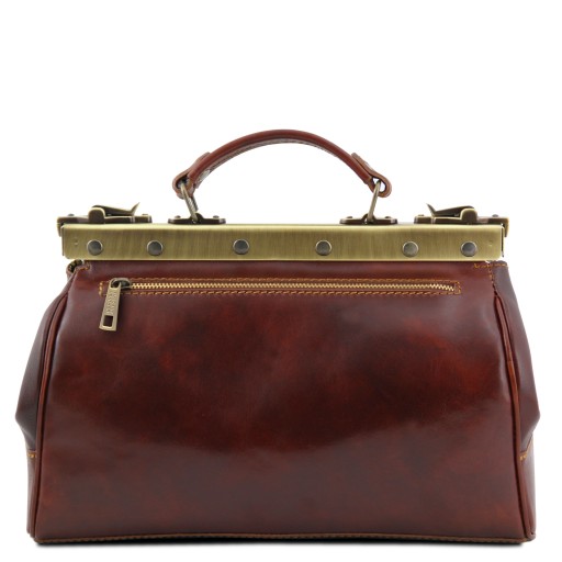 Monalisa Doctor gladstone leather bag with front straps