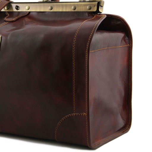 Madrid Maulbugelreisetasche aus Leder Gross