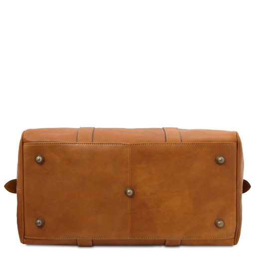 TL Voyager Reisetasche aus Leder mit Fach auf der Ruckseite Klein