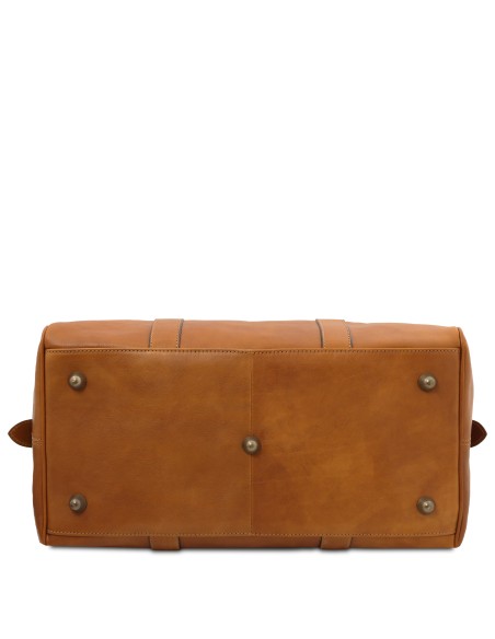 TL Voyager Reisetasche aus Leder mit Fach auf der Ruckseite Klein