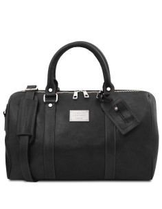 TL Voyager Reisetasche aus Leder mit Fach auf der Ruckseite Klein