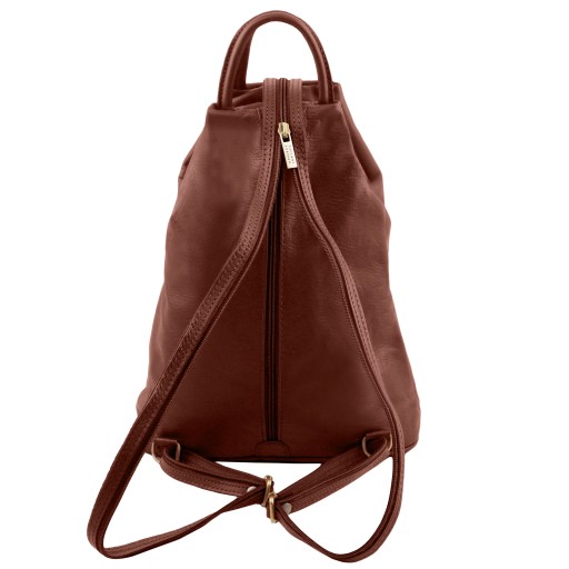Shanghai Rucksack Tropfendesign aus weichem Leder