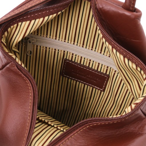 Shanghai Rucksack Tropfendesign aus weichem Leder