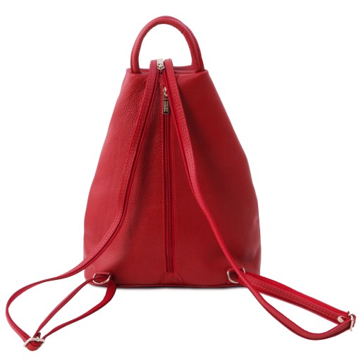 Shanghai Rucksack Tropfendesign aus weichem Leder