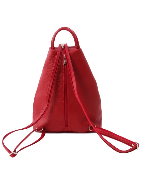 Shanghai Rucksack Tropfendesign aus weichem Leder