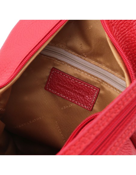 Shanghai Rucksack Tropfendesign aus weichem Leder