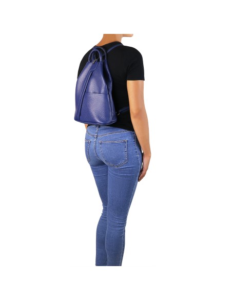 Shanghai Rucksack Tropfendesign aus weichem Leder