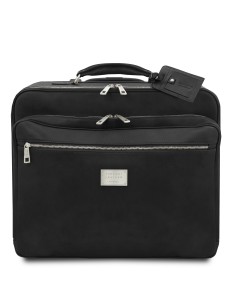 Varsavia Leather pilot case with two wheels