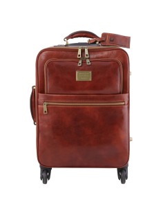 TL Voyager 4 Wheels vertical leather trolley 2
