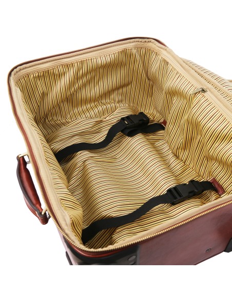 TL Voyager 4 Wheels vertical leather trolley