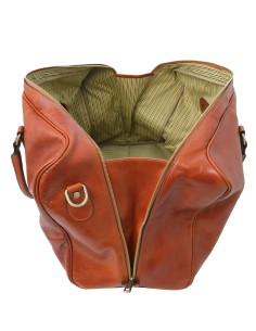 TL Voyager Reisetasche aus Leder mit Vorderfach 2