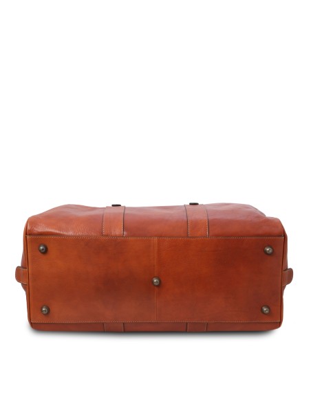 TL Voyager Reisetasche aus Leder mit Vorderfach
