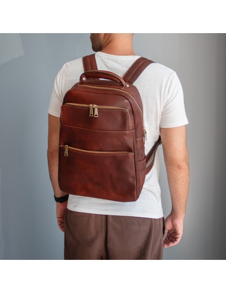 Melbourne Notebook Rucksack aus Leder