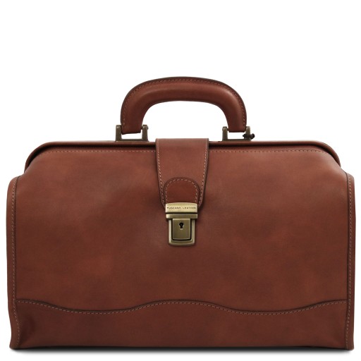 Raffaello Klassische Doktortasche aus Leder mit Schnalle