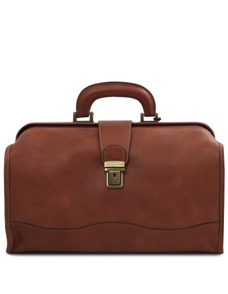 Raffaello Klassische Doktortasche aus Leder mit Schnalle