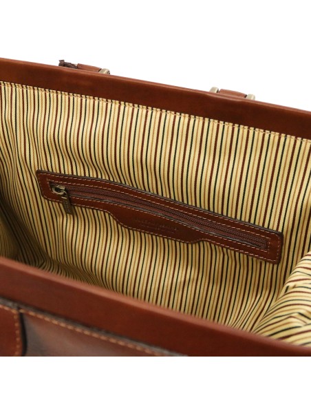 Raffaello Klassische Doktortasche aus Leder mit Schnalle