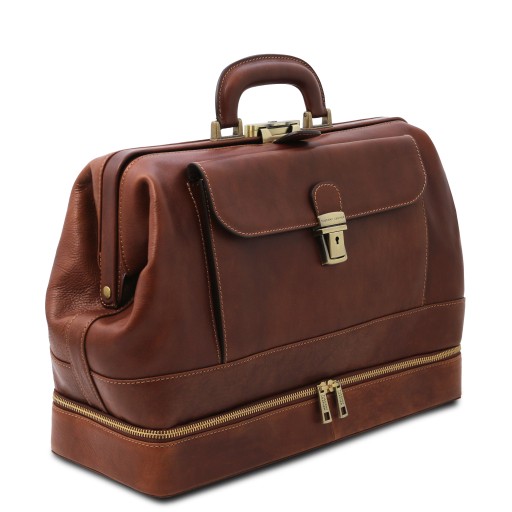 Giotto Exclusive double bottom leather doctor bag