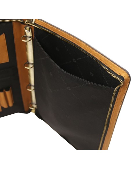 Augusto Leather document case with ring binder