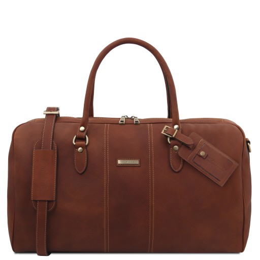 Lisbona Travel leather duffle bag Large size