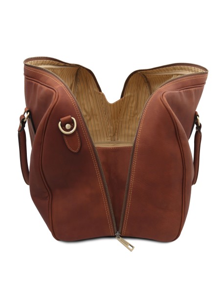 Lisbona Travel leather duffle bag Large size