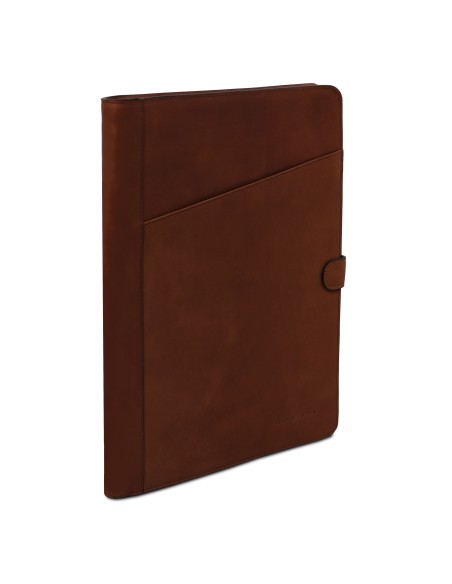 Adriano Leather document case with button closure