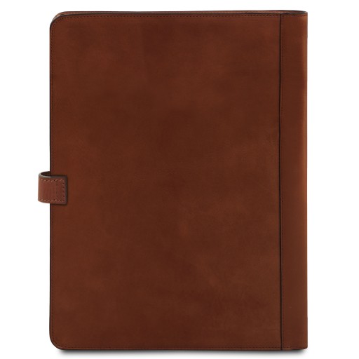 Adriano Leather document case with button closure