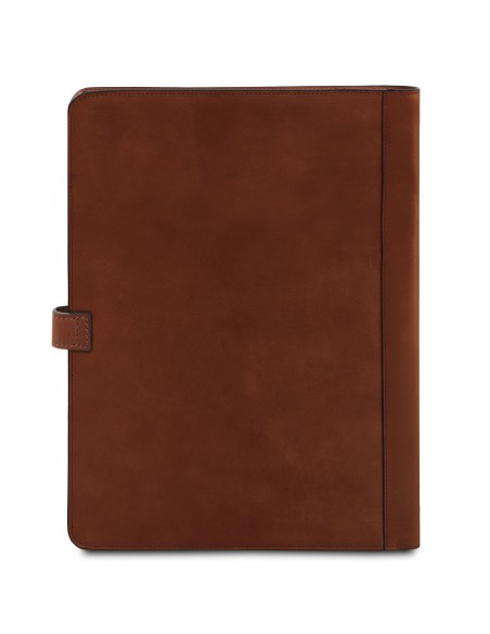 Adriano Leather document case with button closure