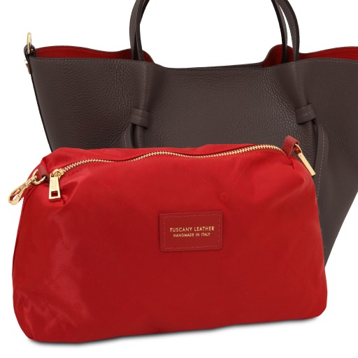 Legame Leather shopping bag Large size