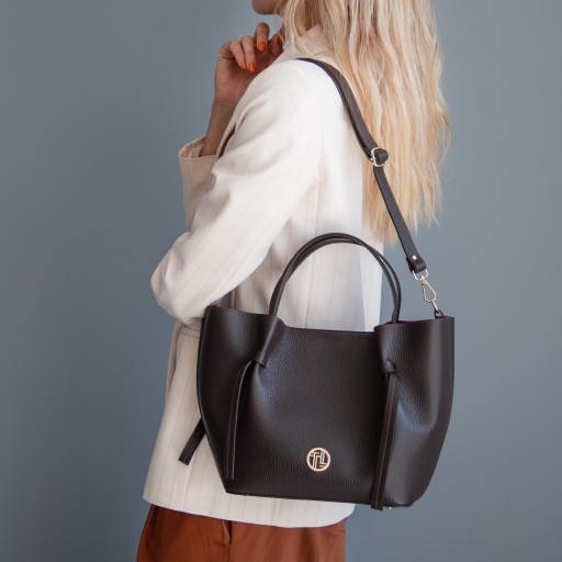 Legame Leather shopping bag Large size