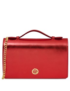 Opera Metallic leather with chain strap