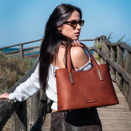 Olimpia Shopping Tasche aus Leder