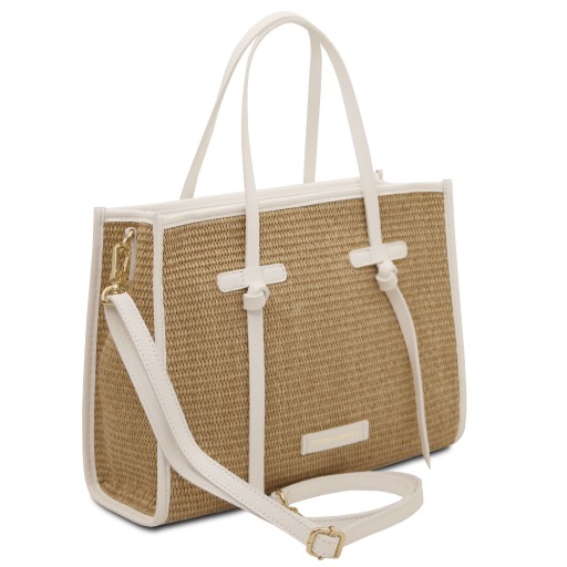 Frame Raffia Shoulder Bag