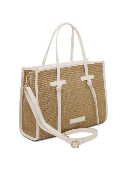 Frame Schultertasche aus Raffia
