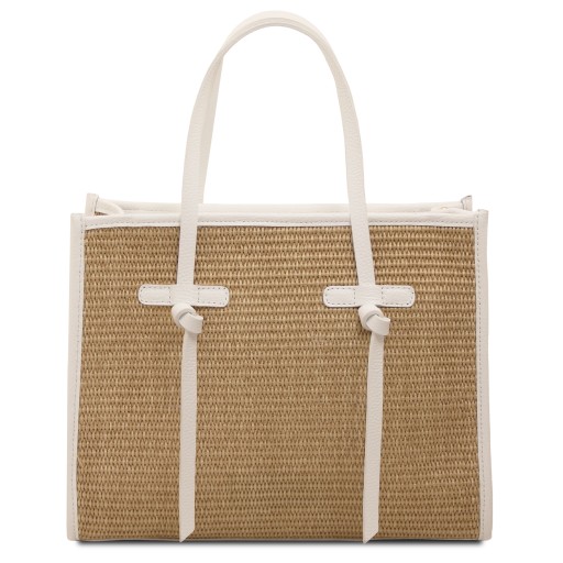 Frame Raffia Shoulder Bag
