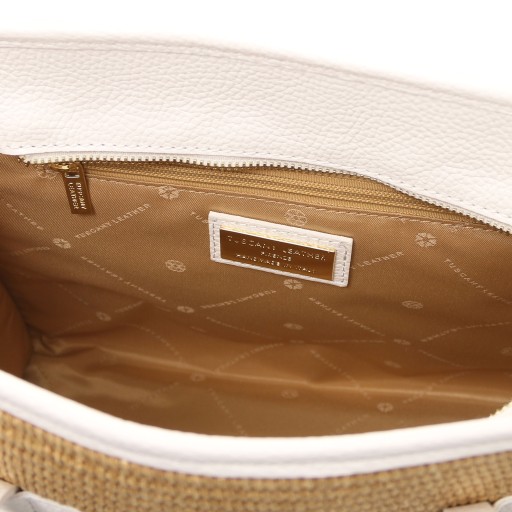 Frame Raffia Shoulder Bag