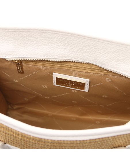 Frame Schultertasche aus Raffia