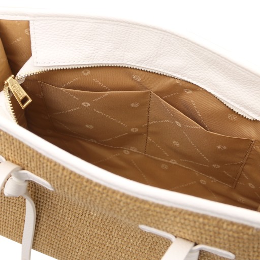 Frame Raffia Shoulder Bag