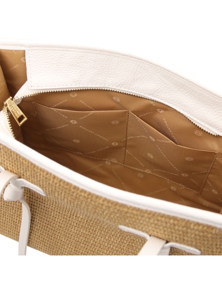 Frame Schultertasche aus Raffia