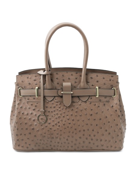 TL Bag Handbag in ostrich print leather