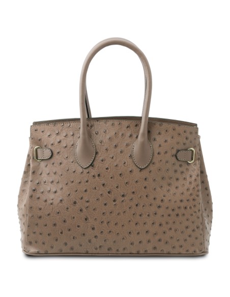 TL Bag Handbag in ostrich print leather