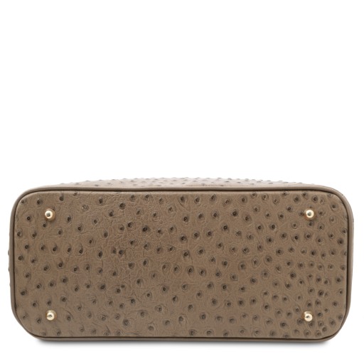 TL Bag Handbag in ostrich print leather