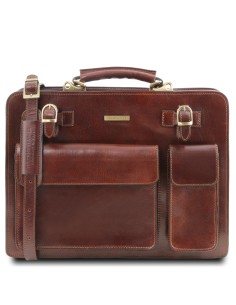 Venezia Leather briefcase 2 compartments 2
