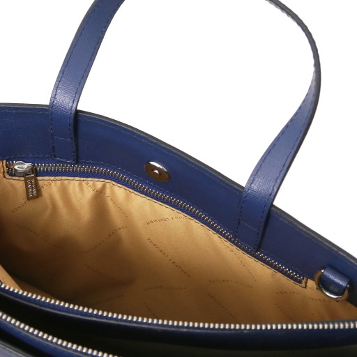 Palermo Saffiano Leather briefcase 3 compartments for women