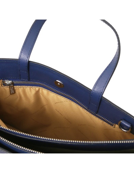 Palermo Saffiano Leather briefcase 3 compartments for women