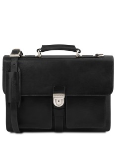 Assisi Leather briefcase 3 compartments 2