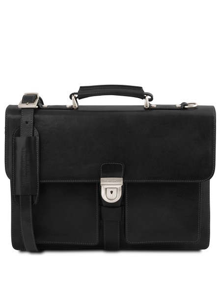 Assisi Leather briefcase 3 compartments