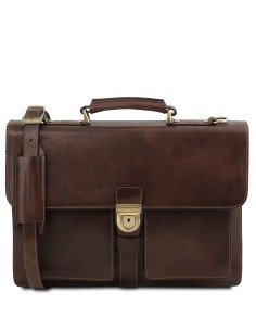 Assisi Leather briefcase 3 compartments
